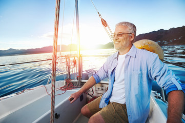 Wall Mural - sailing man portrait