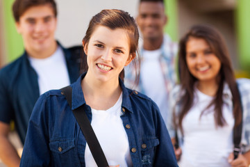 Wall Mural - young high school students