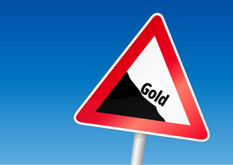 Sticker - Fallender Goldkurs