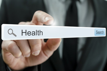 Wall Mural - word health written in search bar