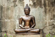Thai Buddha Statue At Temple, Thailand.