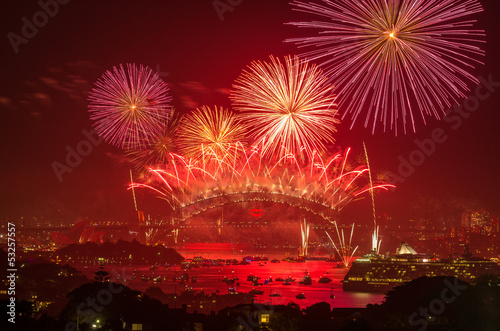 Board z aluminiowym obramowaniem Fajerwerki sydney nye