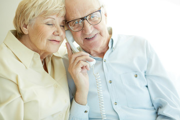 Canvas Print - Couple on the phone