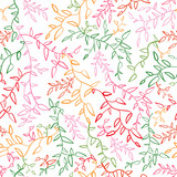 Floral seamless pattern with leaf