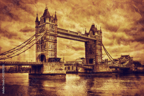 Naklejka samoprzylepna Tower Bridge w Londynie, w Wielkiej Brytanii. 
