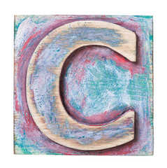 Canvas Print - Wooden alphabet