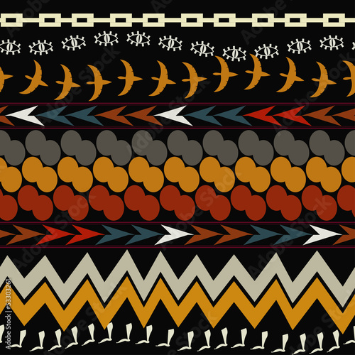 Seamless ethnic pattern. Tribal style Tableau sur Toile