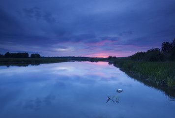 Poster - Twilight scene, Kolbäcksån, Strömsholm, Sweden