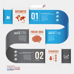 Poster - Modern business design template, infographic, website