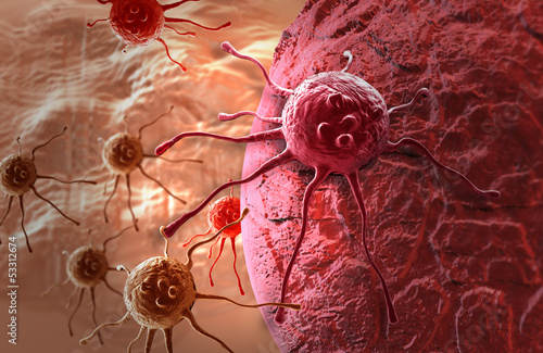 Nowoczesny obraz na płótnie cancer cell