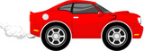 sport car cartoon vector