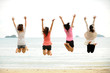 © byjeng - Group of jumping teenager people