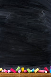 Fototapeta Uliczki - Empty chalkboard for copy space