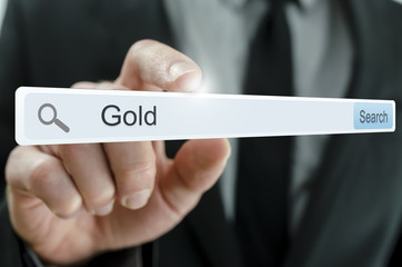 Wall Mural - word gold written in search bar
