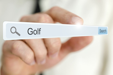 Wall Mural - word golf written in search bar