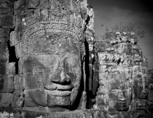 Papier Peint - Faces of Bayon temple, Angkor, Cambodia