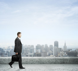 Wall Mural - businessman walking