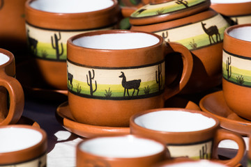 Wall Mural - Ceramic in local market in Peru, South America.