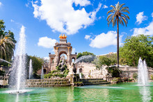 Fountain Of Parc De La Ciutadella, In Barcelona, Spain
