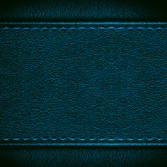 Canvas Print - blue leather background