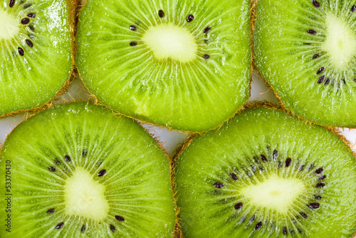 Naklejka na szybę Many slices of kiwi fruit