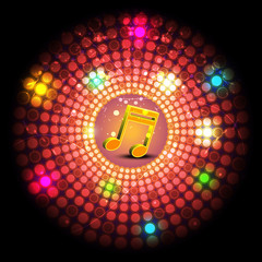 Wall Mural - music festival with glowing light