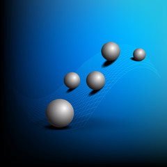 Wall Mural - sphere on net background