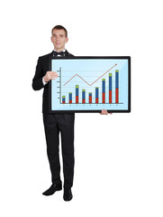 businessman with chart