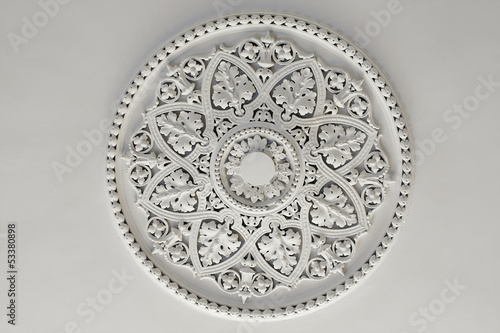 Plaster Ceiling Rose Or Plate Buy This Stock Photo And Explore
