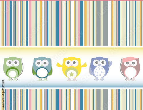 Board z aluminiowym obramowaniem Karta cute owl