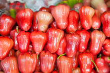 Red Rose Apple Sell In Thai Street Market