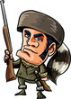 Cartoon of Davy Crockett