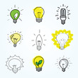 © dimagroshev - Set of Hand-drawn light bulbs