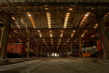  Interior of a vehicle repair station