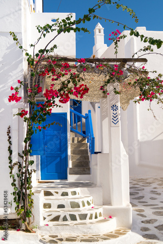 Obraz w ramie Traditional greek house on Sifnos island, Greece