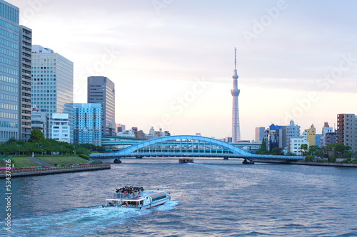Naklejka samoprzylepna Widok z nieba tokyo