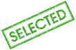 selected green square stamp 