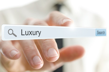 Wall Mural - word luxury written in search bar