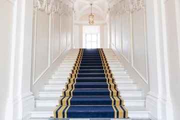 Stairwell in the Polish palace. Royal castle in Warsaw