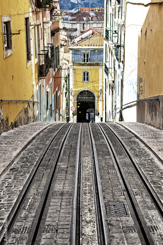 Obraz w ramie Bica elevator tram in Lisbon, Portugal