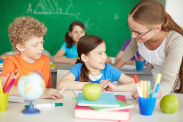 Wall Mural - Talking to teacher