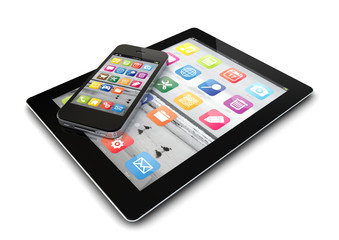 Canvas Print - smartphone and tablet