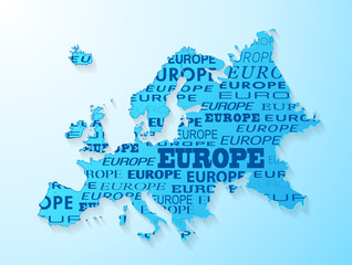 Wall Mural - Europe map presentation