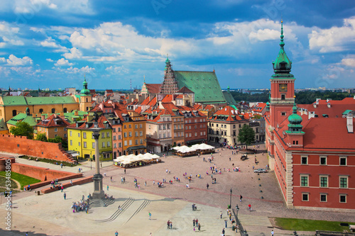 Naklejka samoprzylepna Stare miasto w warszawie, polska