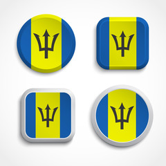 Fototapete - Barbados flag buttons