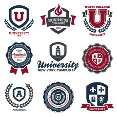 Wall Mural - university and college crests