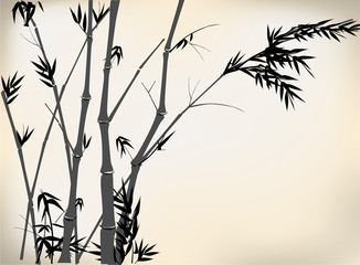 Plakat chiny sztuka krzew