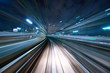 canvas print picture - Motion Blur from a Tokyo Monorail