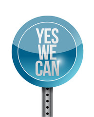Wall Mural - yes we can road sign illustration design