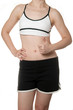 © joesayhello - woman getting fat belly in Sports wear need to diet